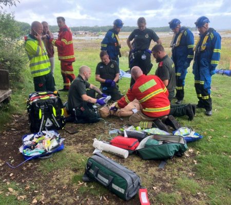 Diving exercise with local IOW emergency services