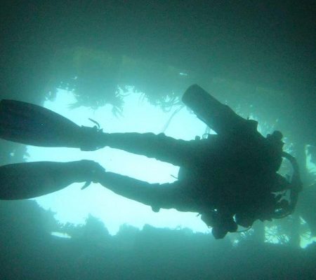Inside the wreck of the Tabarka